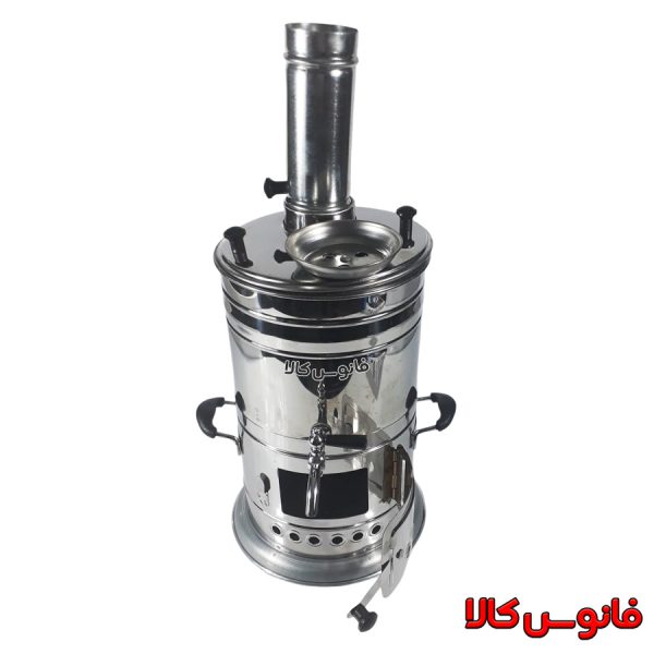 سماور زغالی استیل ۵ لیتری