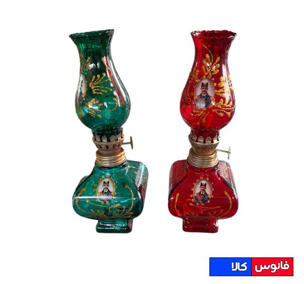 چراغ نفتی شیشه ای.